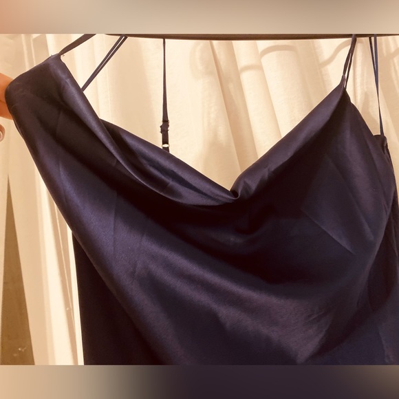 Satin blue slip dress ! Lovely Day, Size large but could fit medium as well! - Picture 4 of 4